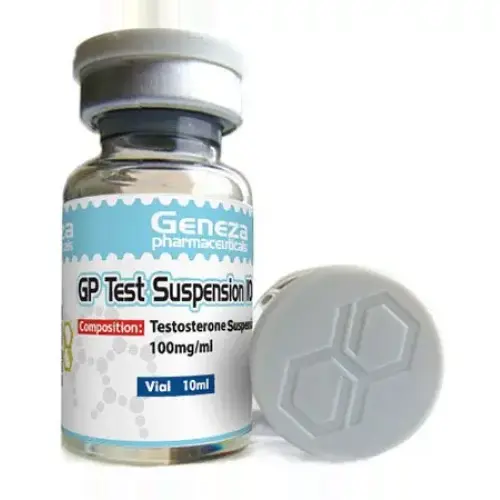 The Testosterone Suspension from Geneza Pharmaceuticals branded as GP Test Suspension 100
